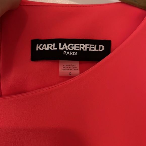 Karl Lagerfield dress coral size 12 - Picture 2 of 3
